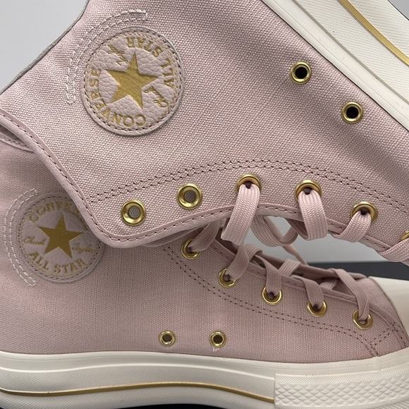 Converse WMNS CTAS LIFT HI
FLUSH STONE/EGRET/GOLD A10431C Platforms Sneakers - Picture 15 of 16
